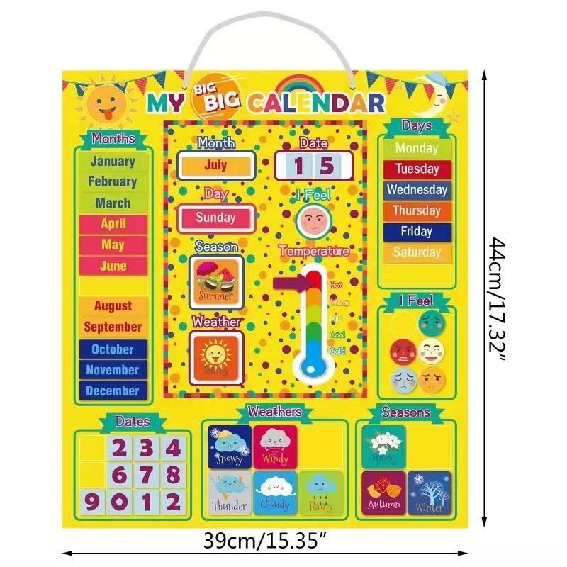 Calendar, Weather & Mood Board Mathematics toys Specialty