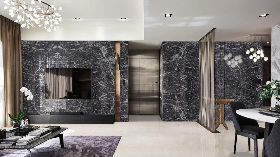 black marble living room tables