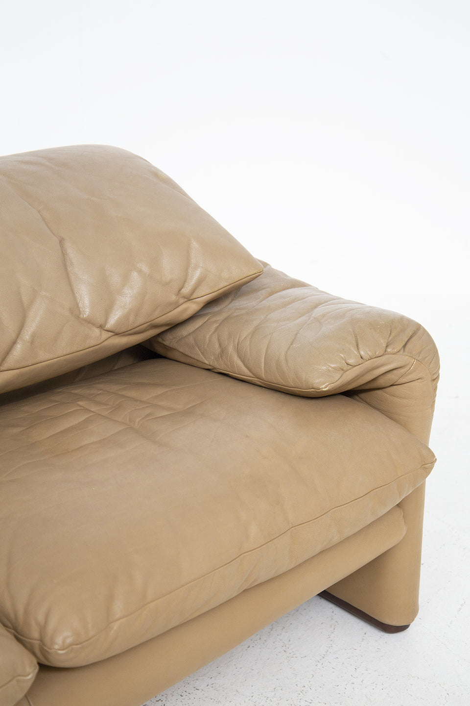 Vico Magistretti Maralunga Vintage Leather Sofa
