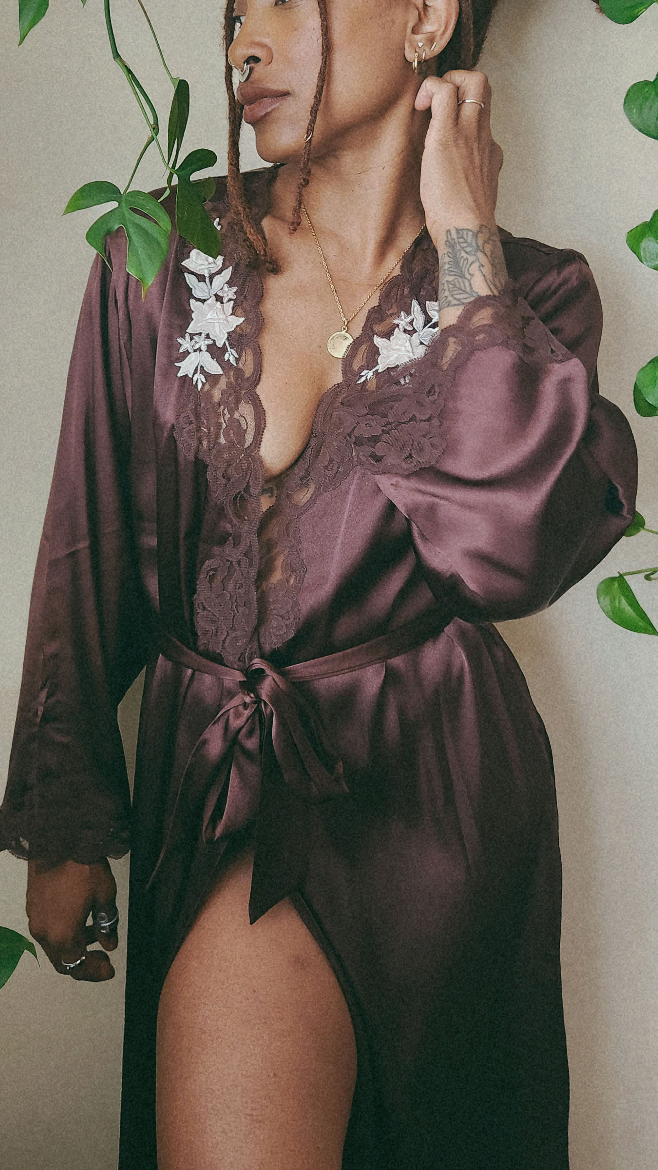 Vintage Chocolate Maxi Robe