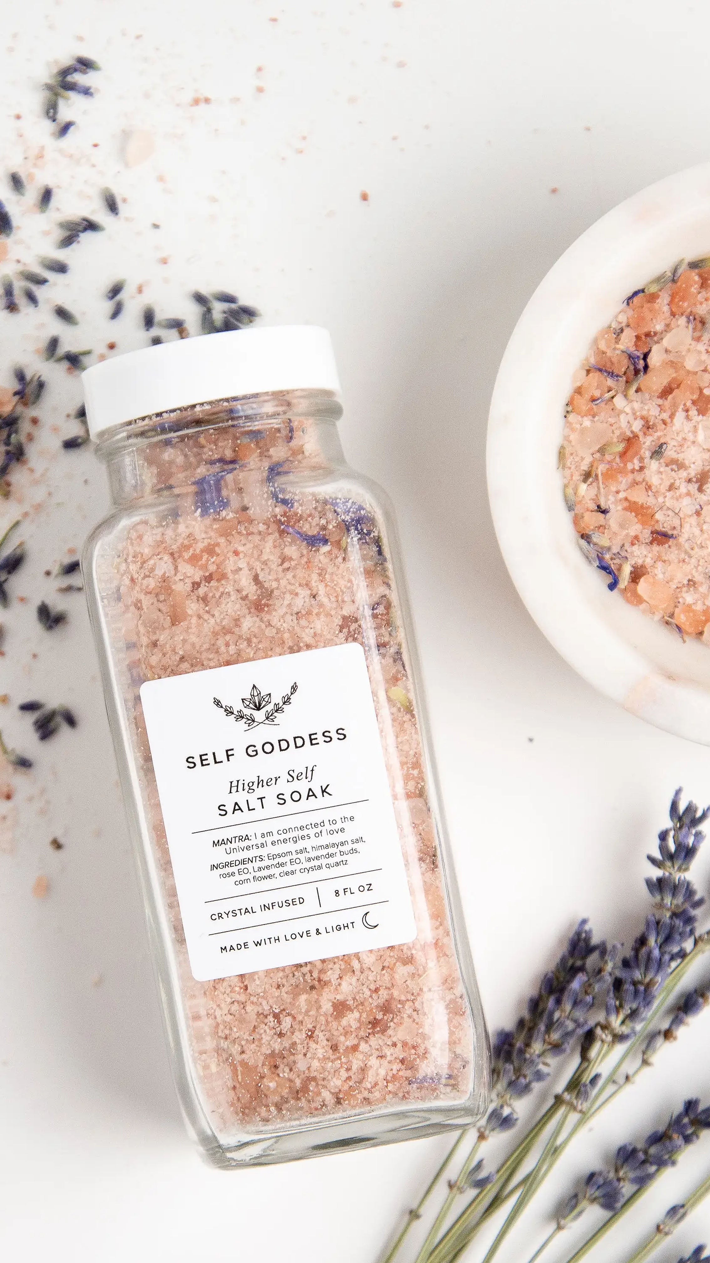 Higher Self Salt Soak - Crystal Infused