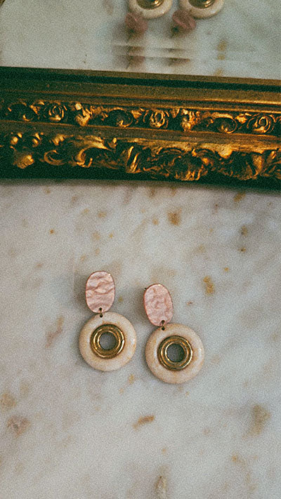 Opal Rose Earrings