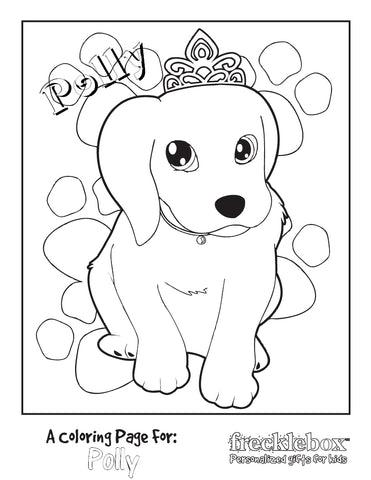 Princess Puppy Coloring Page