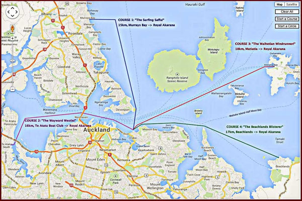 Auckland Winter Series Long Course Chart