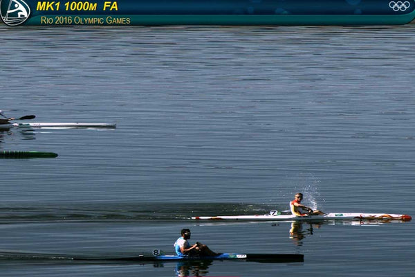 K1M 100m A Final finish line shot thanks to Rio Olympics