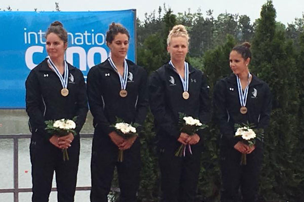 NZ Team win a bronze medal WK4 500m at ICF Canoe Sprint World Cup Round 2, Racice.