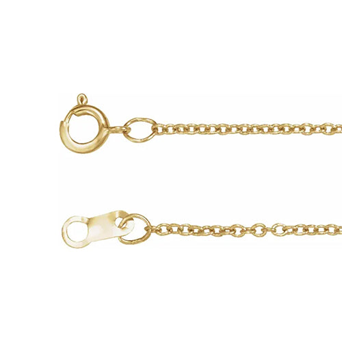 14K Yellow Gold .07 CT Diamond Solitaire Necklace