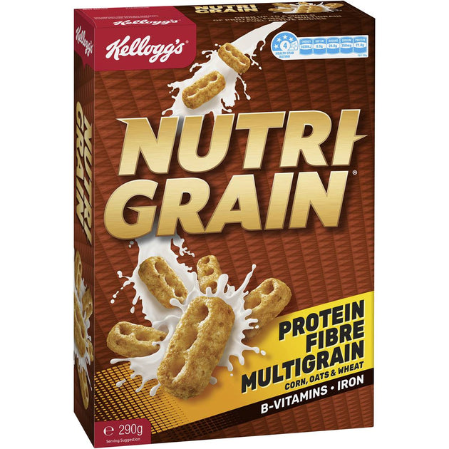 Kellogg's Nutrigrain Protein Breakfast Cereal 290g Plunder From Down