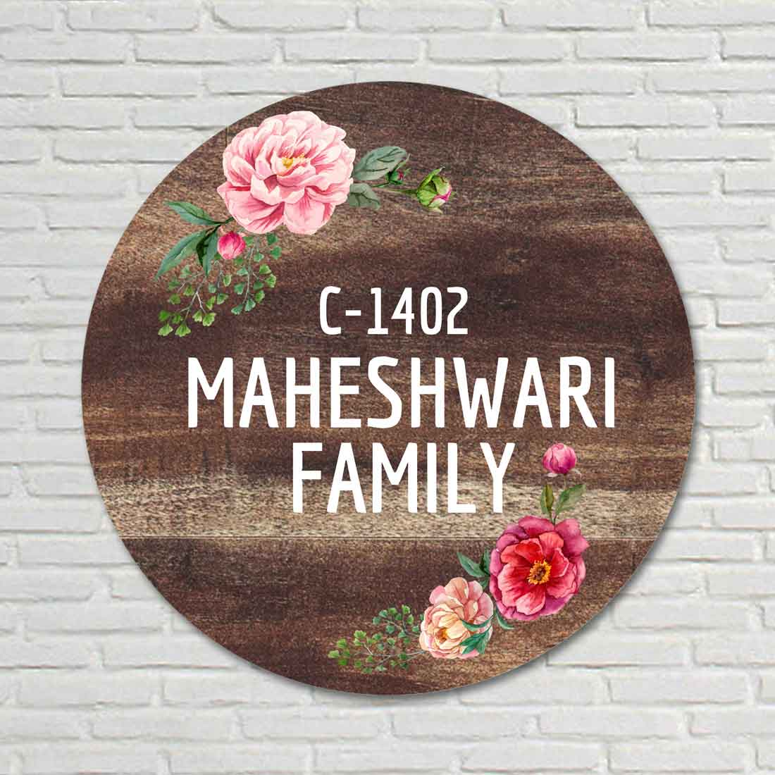 Shop Personalized Door Round Name Plate Online in India – Nutcase