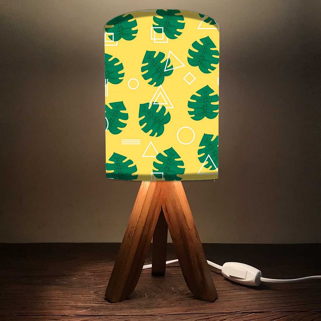 yellow tripod table lamp