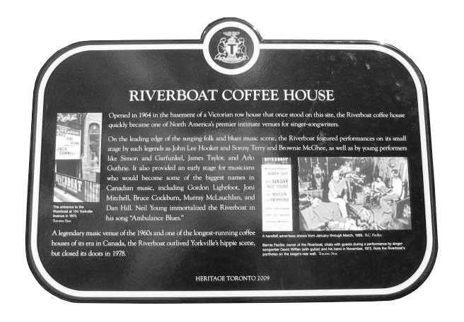 Province of Canada - Toronto's Historic Plaques - Riverboat Coffee House