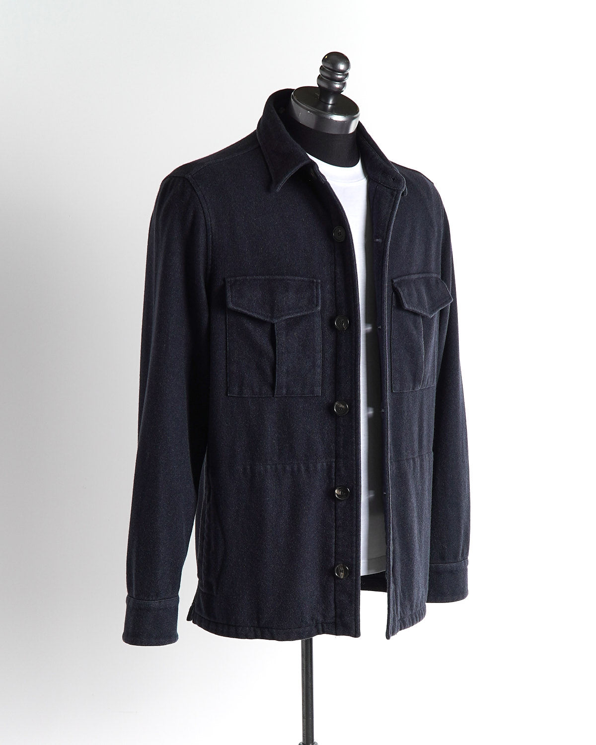 Washed Cashmere Overshirt / GREY