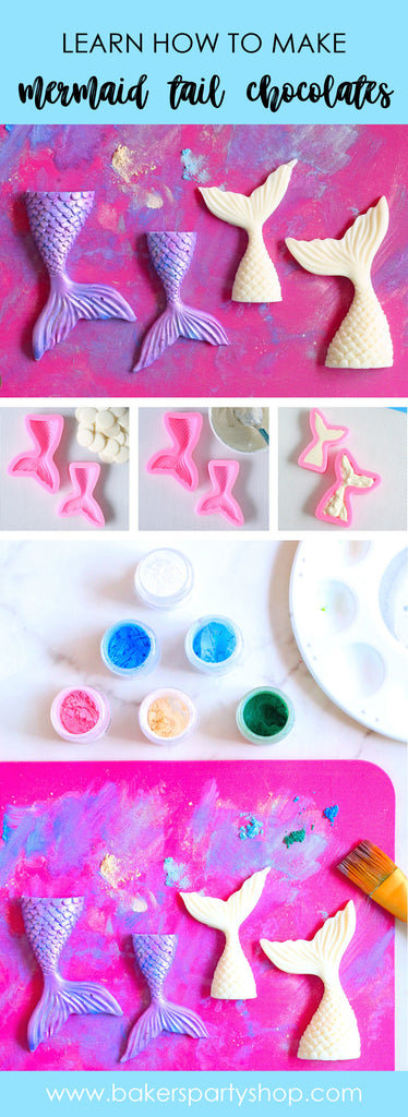 How to Make Mermaid Tail Chocolates | www.bakerspartyshop.com