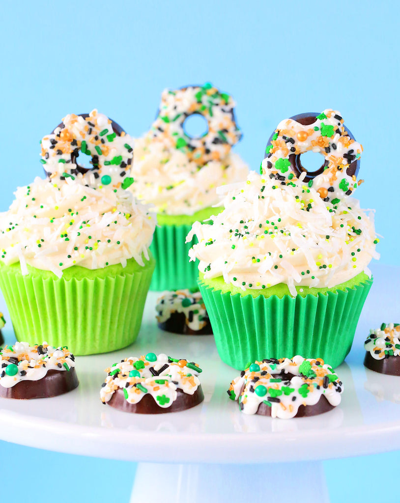 Surprise Coconut Key Lime Cupcakes | www.bakerspartyshop.com