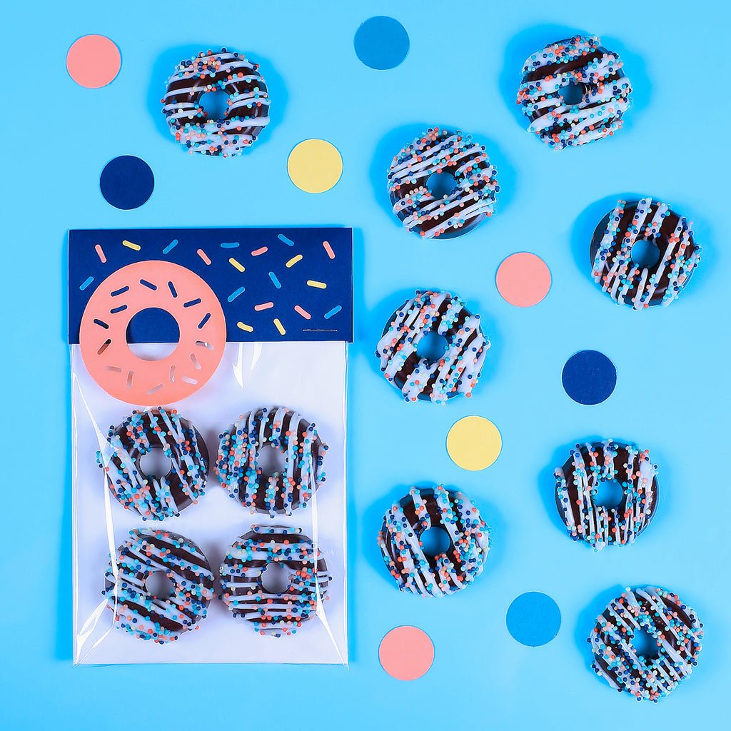 Chocolate Donut Party Favors | www.bakerspartyshop.com