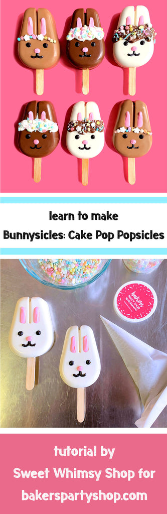 Bunnysicle Tutorial by Sweet Whimsy Shop for www.bakerspartyshop.com