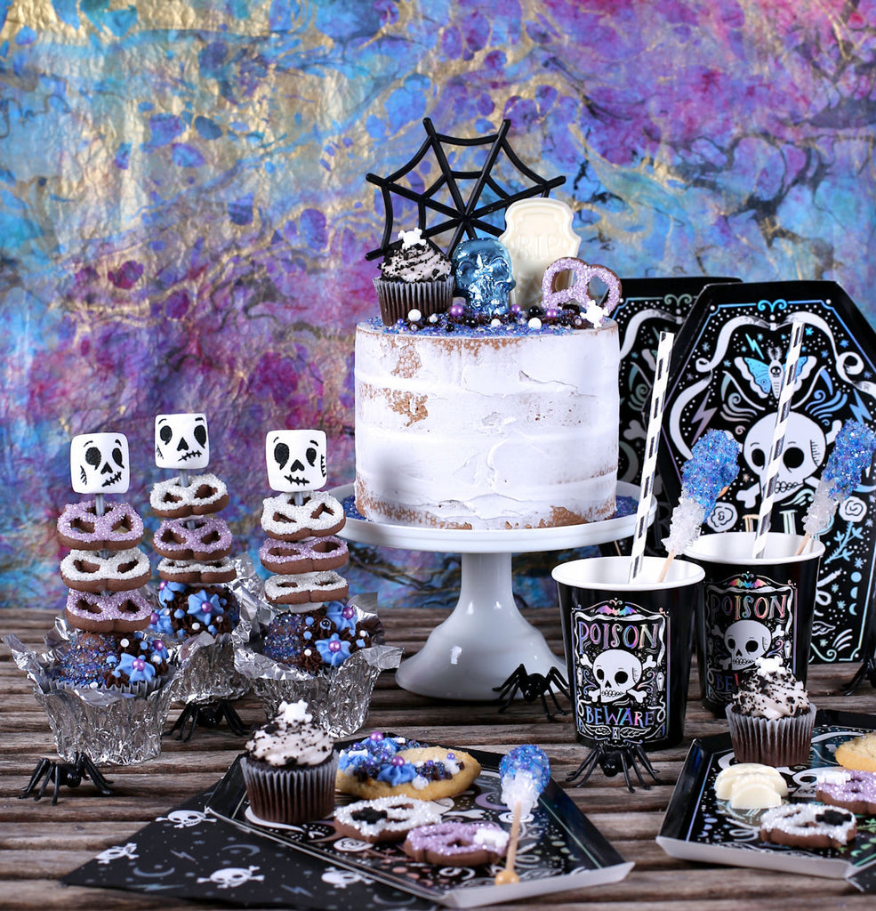 Doomsday Halloween Party Dessert Table | www.bakerspartyshop.com