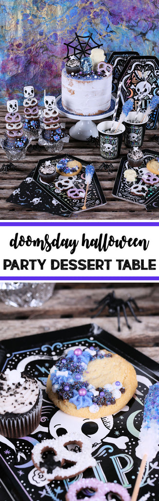 Doomsday Halloween Party Dessert Table | www.bakerspartyshop.com