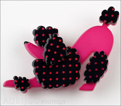 Erstwilder Dog Brooch Pin Pouncing Paulette Poodle Fuchsia Front