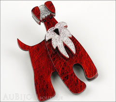 Erstwilder Dog Brooch Pin The Schnauzer and Klaus Red Side