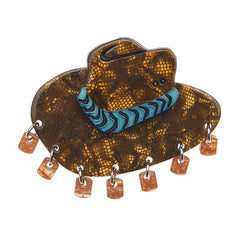 Erstwilder What A Corker Cork Hat Brooch Pin Front