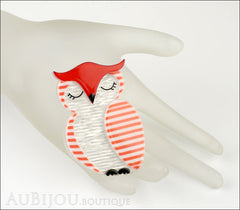 Erstwilder Bird Pin Brooch Olive Owl Mannequin