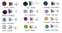 .925 Sterling Silver Brilliant Round Cut Pink Topaz CZ Stud Earrings in 2mm-10mm by Blades and Bling Sterling Silver Jewelry