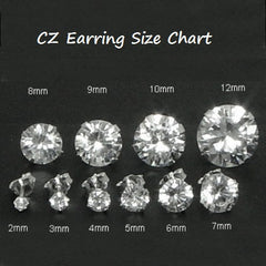 .925 Sterling Silver Brilliant Round Cut Red Ruby CZ Stud Earrings in 2mm-10mm by Blades and Bling Sterling Silver Jewelry