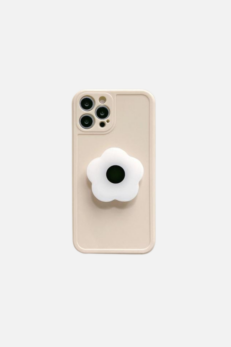 Flowers Cream Stand Holder iPhone Case