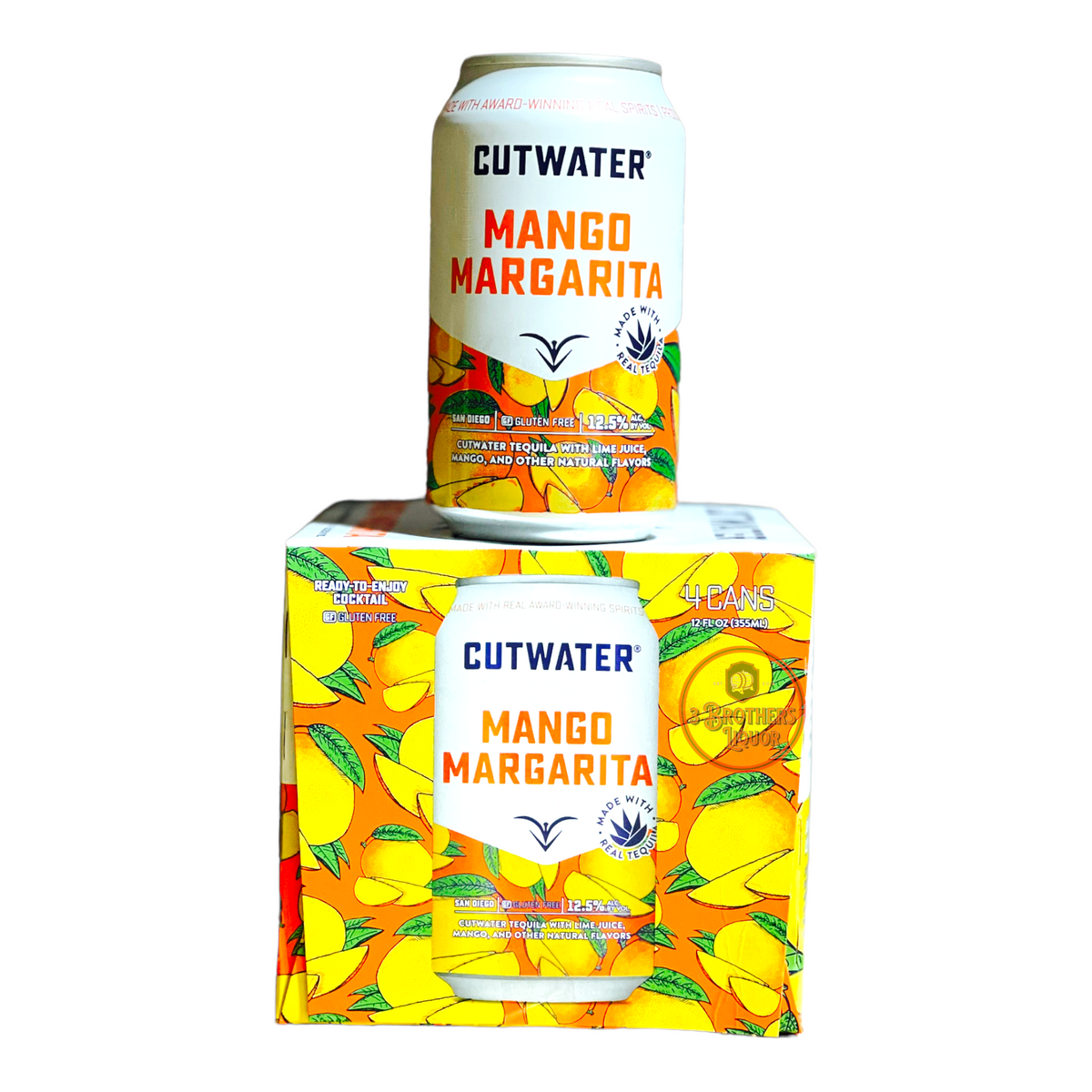 Cutwater Mango Margarita Cocktail 4 Pack Can 12 Ounce Cans 3brothersliquor 8926