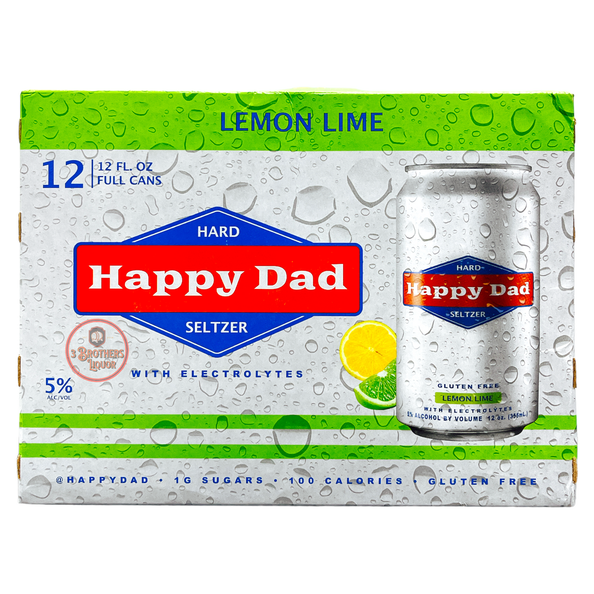 Happy Dad Hard Seltzer Lemon Lime Flavour Only (2022 Release