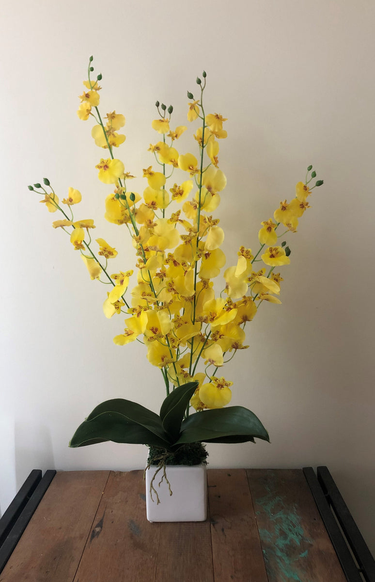 yellow artificial flowers