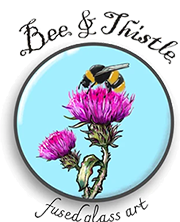 Bee and Thistle Glass Art Logo