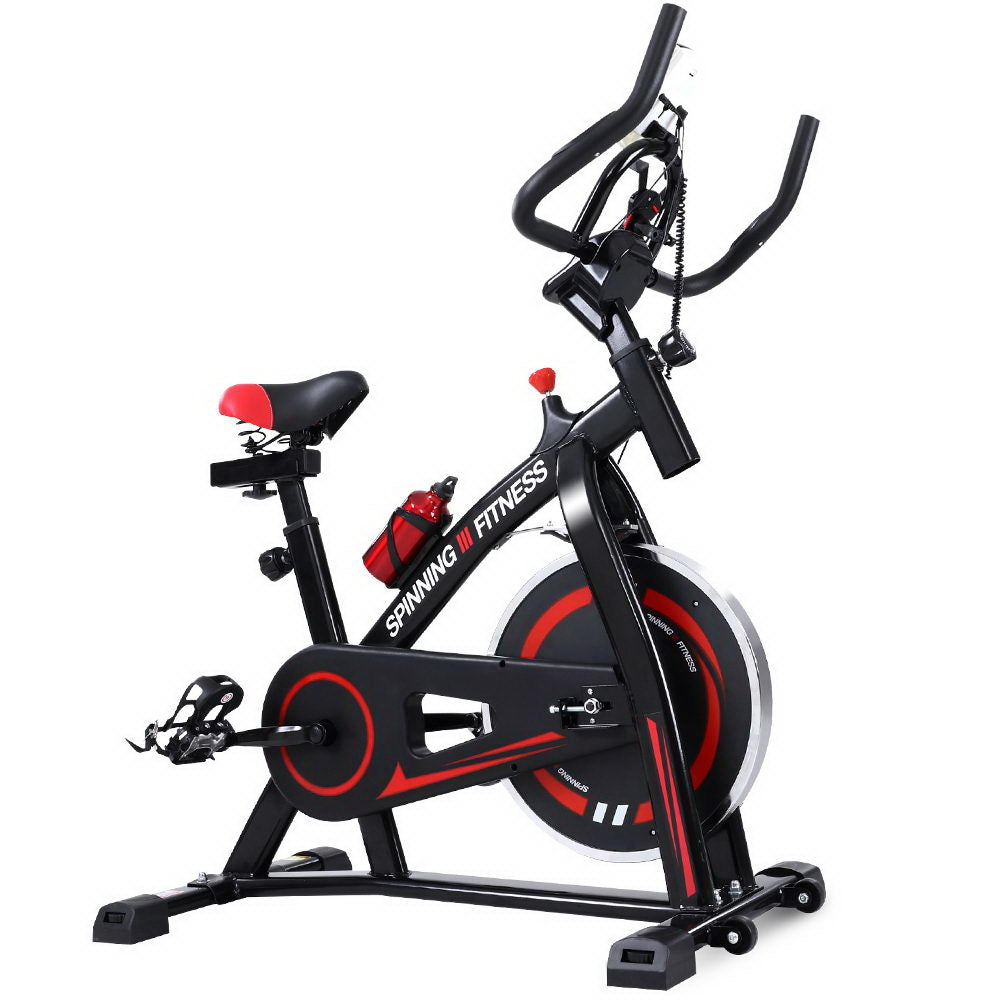 spin bike with phone holder