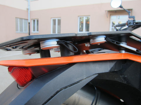 Kreiga rack loops on Perun moto KTM 690 Enduro Luggage rack SD