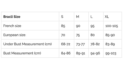 Bracli Size Guide