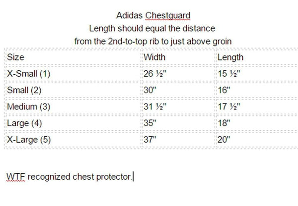 adidas taekwondo chest guard