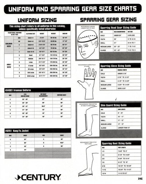 adidas taekwondo sparring gear sizing chart