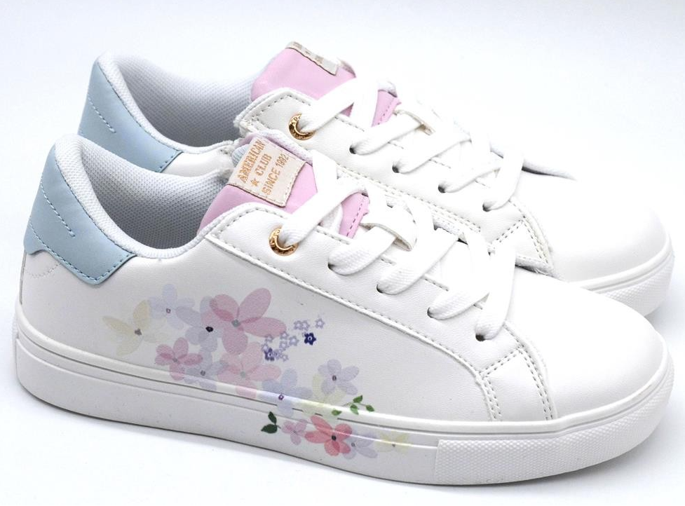 AC Big Girls' Sneakers with Floral Pattern | 122/22-W – Luxahaus