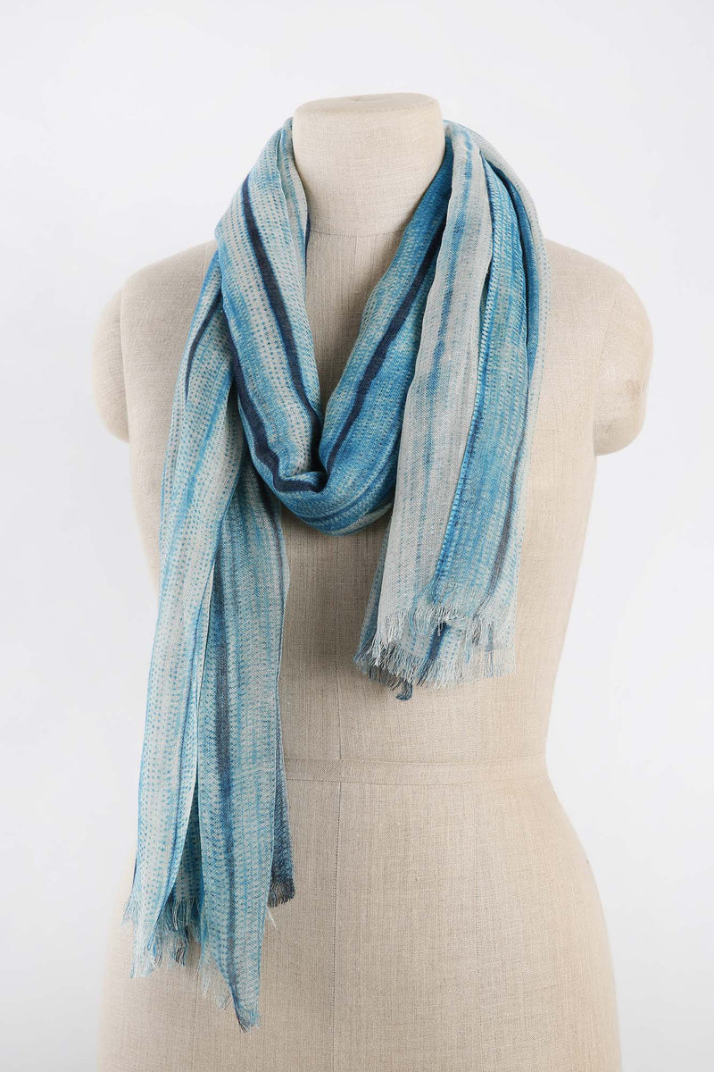 printed silk cashmere scarf