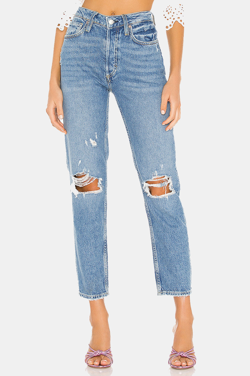 high rise mom jean