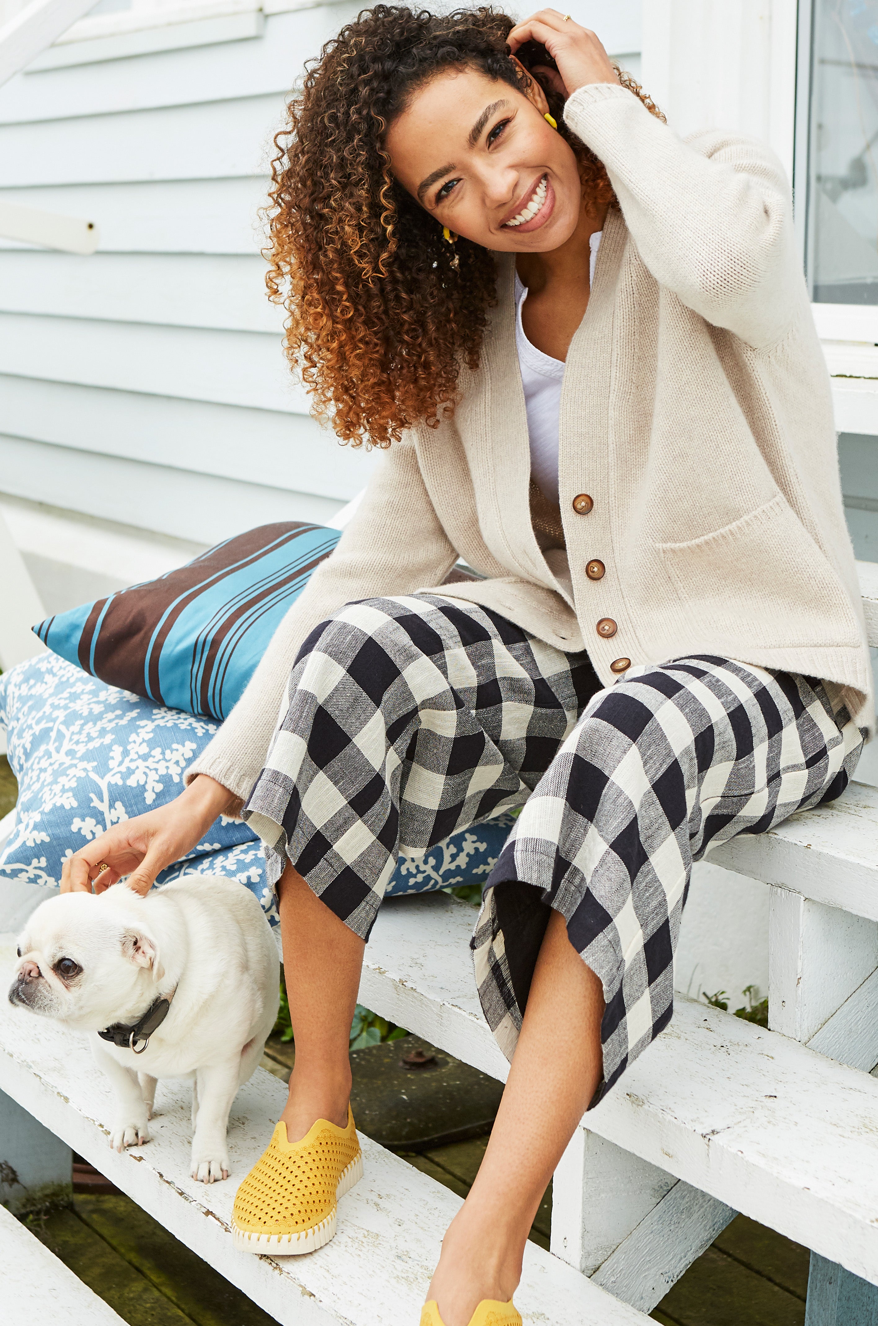 MT Knitted Cardigan in Barley, L / Barley