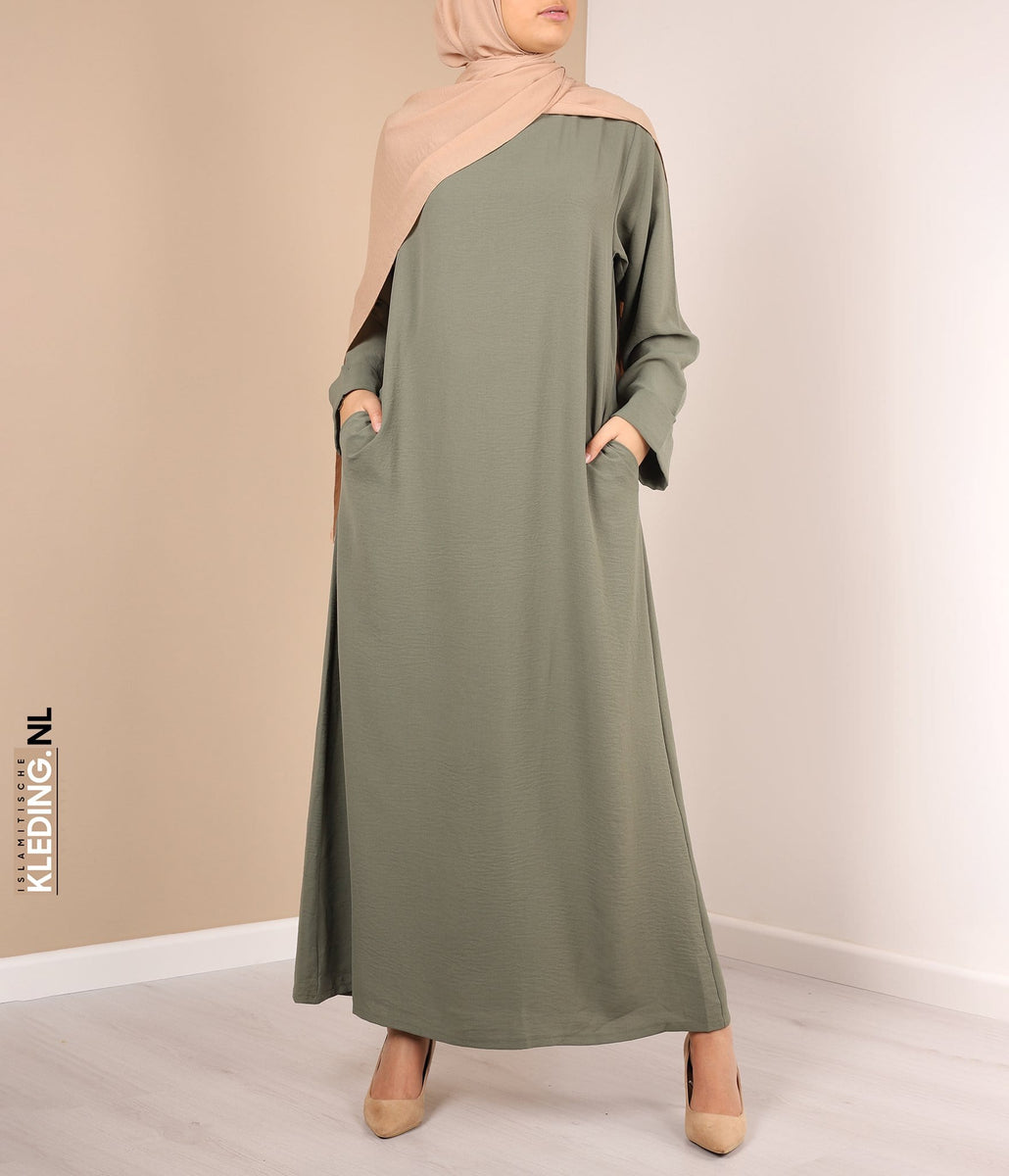 gebed haak Reis Noora Kimono Abaya - Leaf – islamitischekleding.nl