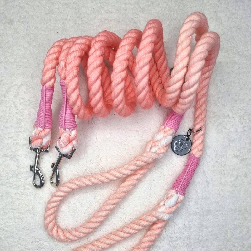Peach Pink Dog Rope Lead