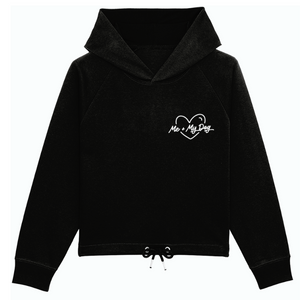 Me & My Dog Embroidered Cropped Hoodie
