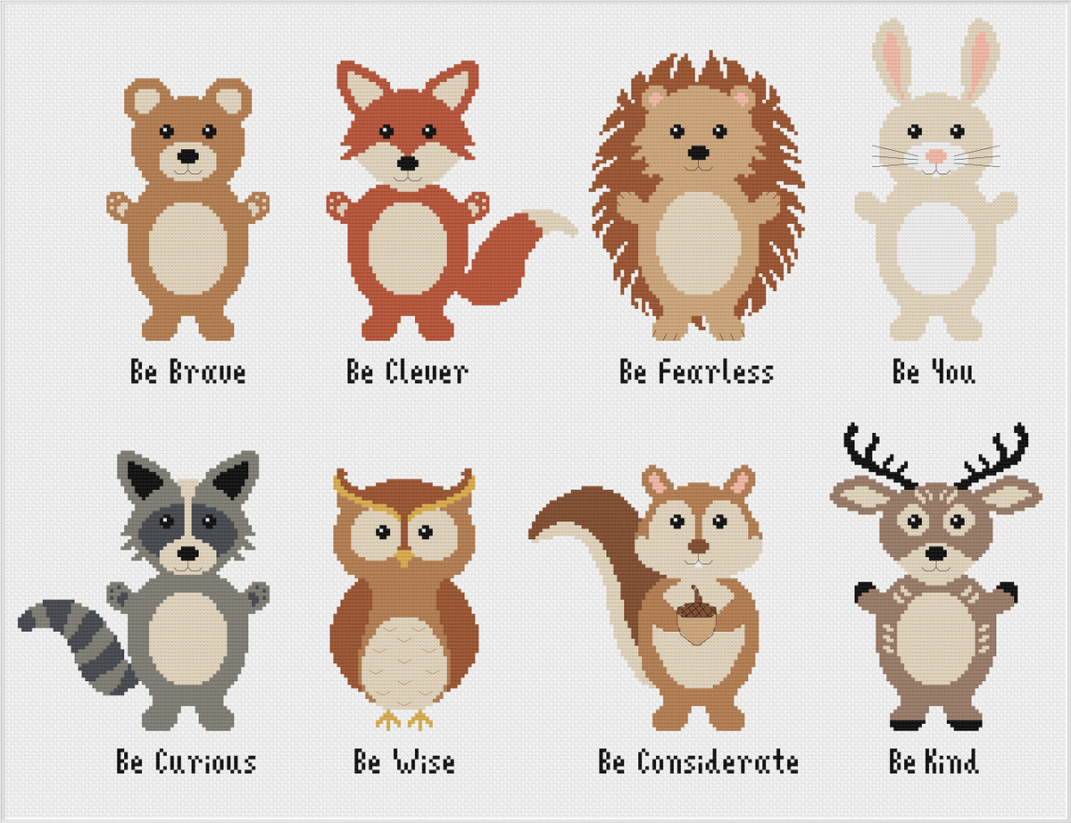 woodland-animals-cross-stitch-pattern-meloca-designs