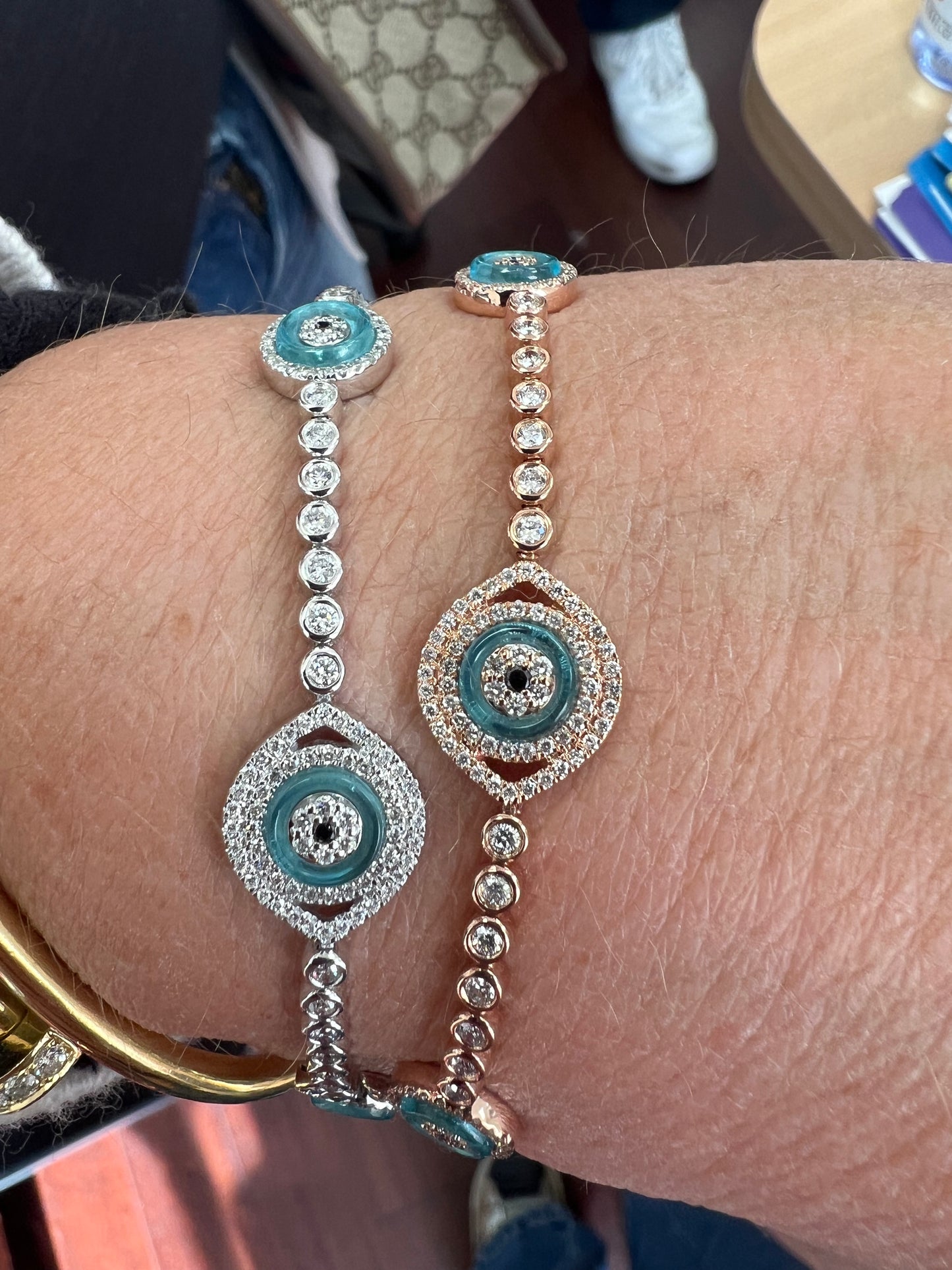 Evil Eye Diamond Tennis Bracelet