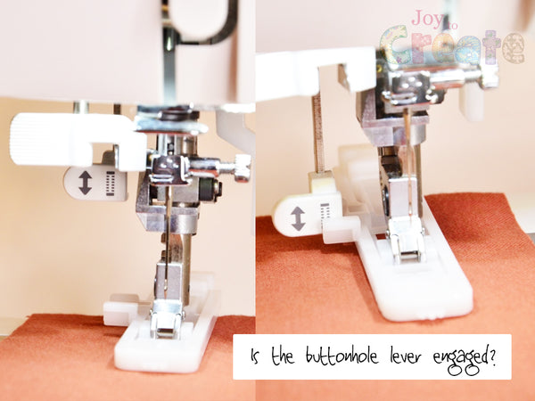 Is the buttonhole lever engaged on your machine?