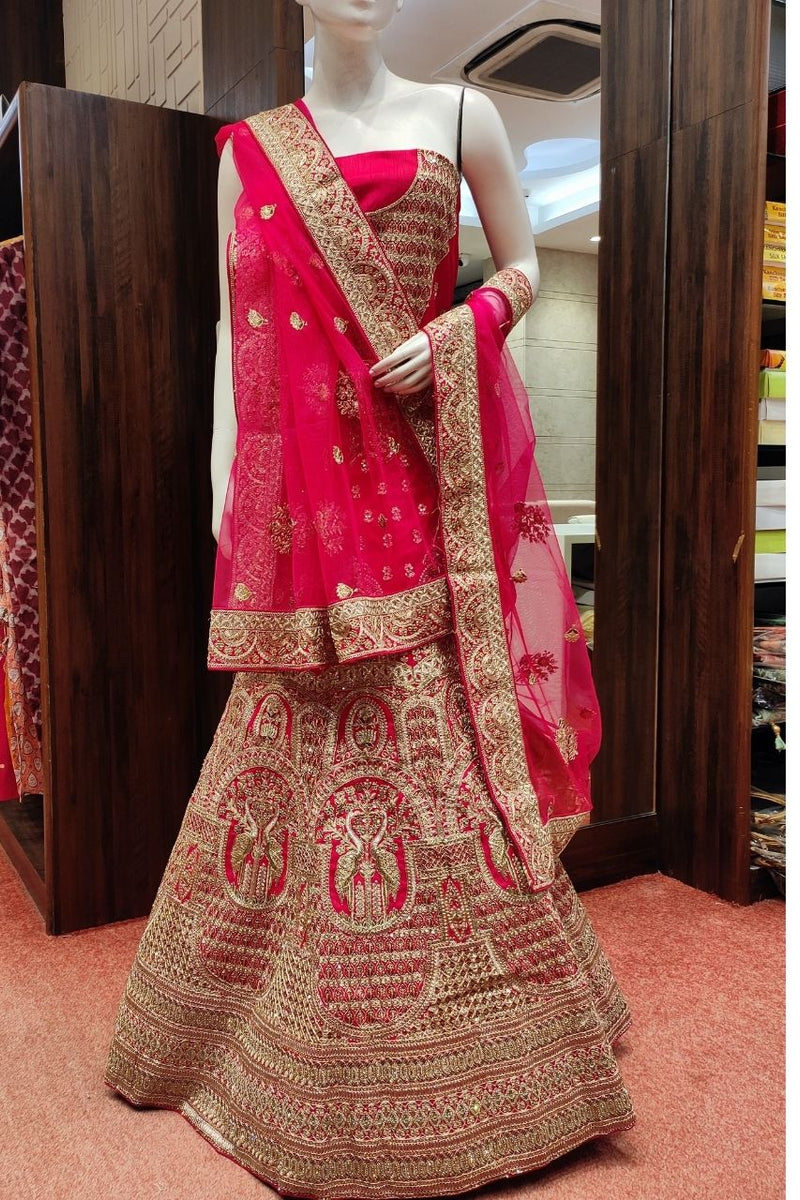 Buy Lehenga Choli With Heavy Zari Thread Embroidery Only From Sundari