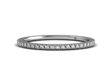 Slim French Pave Eternity Band - Delicate Diamond Ring - Bostonian Jewelers
